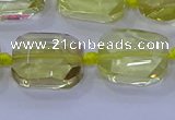 CNG5881 15.5 inches 10*14mm - 12*16mm faceted freeform lemon quartz beads