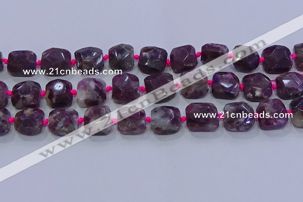 CNG5886 15.5 inches 10*12mm - 10*14mm faceted freeform tourmaline beads