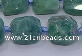 CNG5889 15.5 inches 10*12mm - 10*14mm faceted freeform amazonite beads