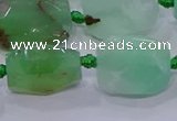 CNG5898 10*14mm - 12*16mm faceted freeform Australia chrysoprase beads