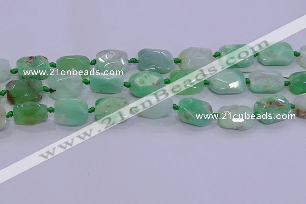 CNG5898 10*14mm - 12*16mm faceted freeform Australia chrysoprase beads