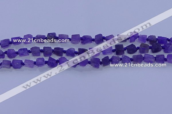 CNG5902 15.5 inches 4*6mm - 6*10mm nuggets rough amethyst beads