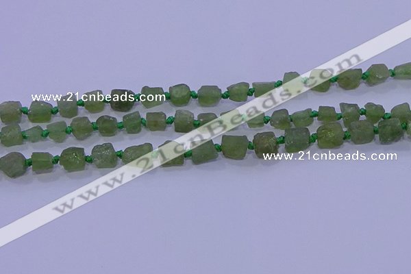 CNG5909 15.5 inches 4*6mm - 6*10mm nuggets rough green apatite beads