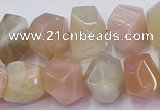 CNG5930 10*14mm - 13*18mm faceted nuggets rainbow moonstone beads