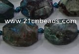 CNG5940 10*14mm - 12*16mm faceted freeform chrysocolla beads