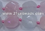 CNG5950 15.5 inches 10*12mm - 10*14mm faceted freeform morganite beads