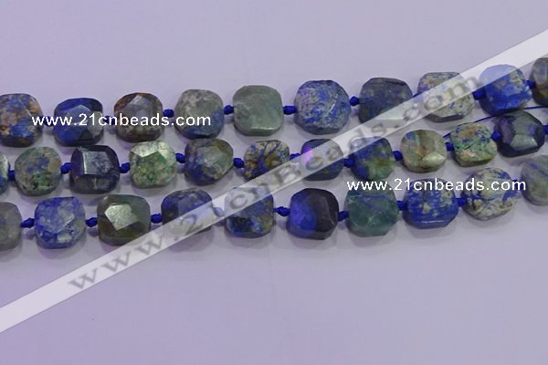 CNG5965 15.5 inches 12*14mm - 14*16mm faceted freeform chrysocolla beads