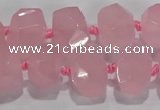 CNG6013 15.5 inches 10*14mm - 12*16mm faceted nuggets white jade beads