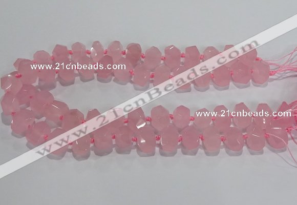 CNG6013 15.5 inches 10*14mm - 12*16mm faceted nuggets white jade beads