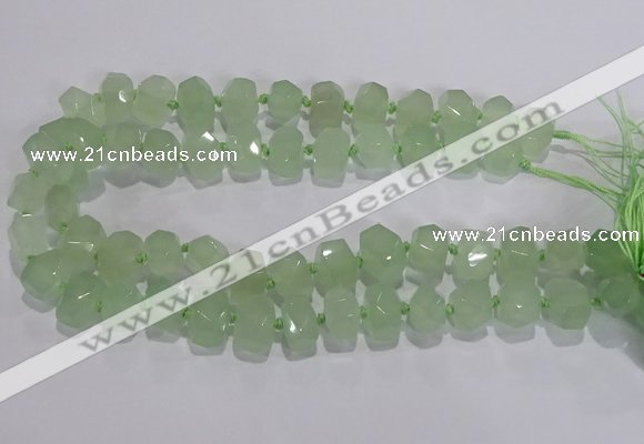 CNG6017 15.5 inches 10*14mm - 12*16mm faceted nuggets white jade beads