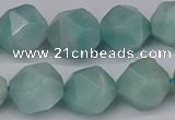 CNG6035 15.5 inches 12mm faceted nuggets amazonite beads