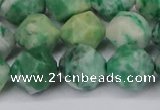 CNG6046 15.5 inches 12mm faceted nuggets Qinghai jade beads