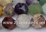 CNG6055 15.5 inches 12mm faceted nuggets mixed gemstone beads