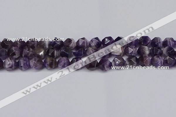 CNG6094 15.5 inches 8mm faceted nuggets dogtooth amethyst beads