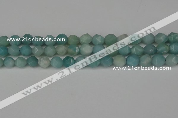 CNG6100 15.5 inches 8mm faceted nuggets amazonite gemstone beads