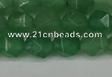 CNG6101 15.5 inches 8mm faceted nuggets green aventurine beads