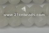 CNG6113 15.5 inches 8mm faceted nuggets white jade beads