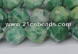 CNG6116 15.5 inches 8mm faceted nuggets Qinghai jade beads