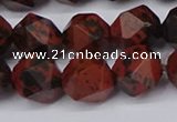 CNG6183 15.5 inches 10mm faceted nuggets mahogany obsidian beads