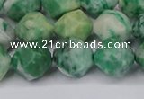 CNG6192 15.5 inches 10mm faceted nuggets Qinghai jade beads