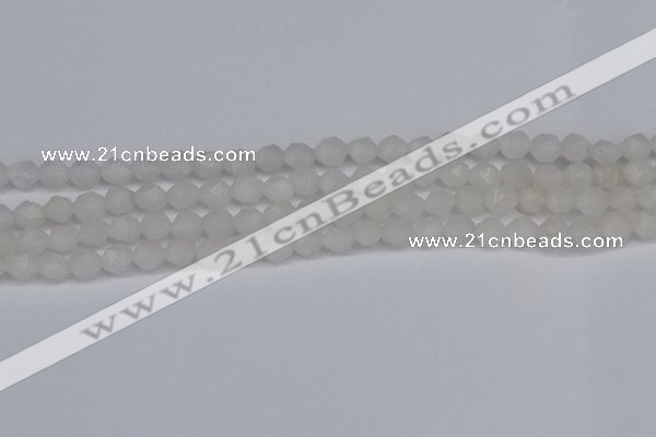 CNG6235 15.5 inches 6mm faceted nuggets white jade beads