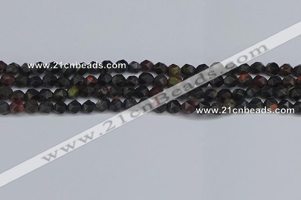 CNG6238 15.5 inches 6mm faceted nuggets plum blossom jade beads