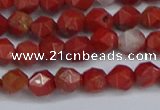 CNG6241 15.5 inches 6mm faceted nuggets red jasper beads