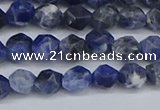 CNG6251 15.5 inches 6mm faceted nuggets sodalite beads wholesale