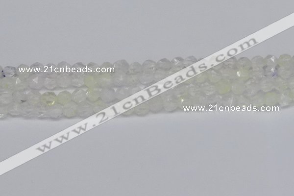 CNG6258 15.5 inches 6mm faceted nuggets green cherry quartz beads