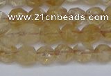 CNG6259 15.5 inches 6mm faceted nuggets coffee cherry quartz beads