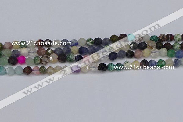 CNG6265 15.5 inches 6mm faceted nuggets mixed gemstone beads