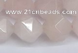 CNG6280 15.5 inches 14mm faceted nuggets rose quartz beads