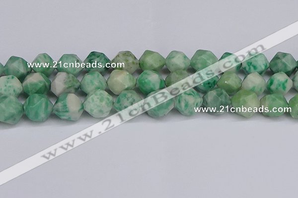 CNG6293 15.5 inches 14mm faceted nuggets Qinghai jade beads