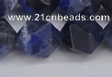 CNG6298 15.5 inches 14mm faceted nuggets sodalite beads