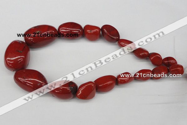 CNG63 15.5 inches 10*15mm - 25*40mm nuggets red jasper beads