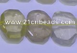 CNG6304 15.5 inches 13*18mm - 15*20mm faceted freeform lemon quartz beads