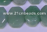 CNG6310 13*18mm - 15*20mm faceted freeform green aventurine beads