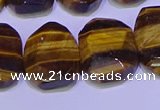 CNG6314 13*18mm - 15*20mm faceted freeform yellow tiger eye beads