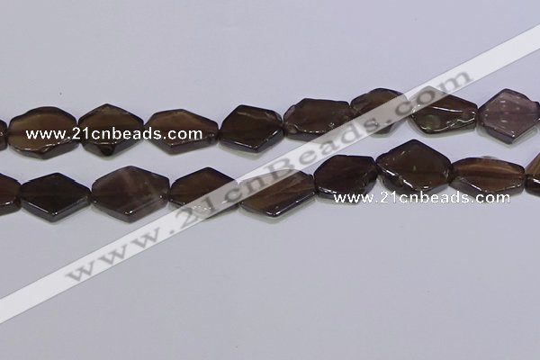 CNG6332 15.5 inches 14*18mm - 16*22mm freeform smoky quartz beads