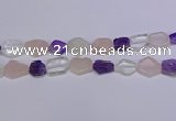 CNG6336 15.5 inches 14*18mm - 16*22mm freeform mixed quartz beads