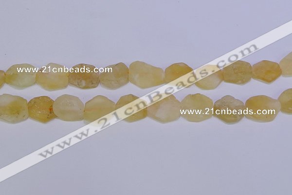 CNG6355 15.5 inches 14*18mm - 16*22mm freeform matte citrine beads