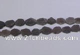 CNG6359 15.5 inches 14*18mm - 16*22mm freeform matte smoky quartz beads