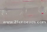 CNG6403 15.5 inches 15*20mm faceted nuggets rose quartz beads