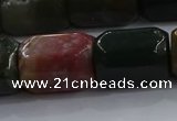 CNG6412 15.5 inches 15*20mm faceted nuggets moss agate beads