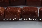 CNG6421 15.5 inches 15*20mm faceted nuggets goldstone beads