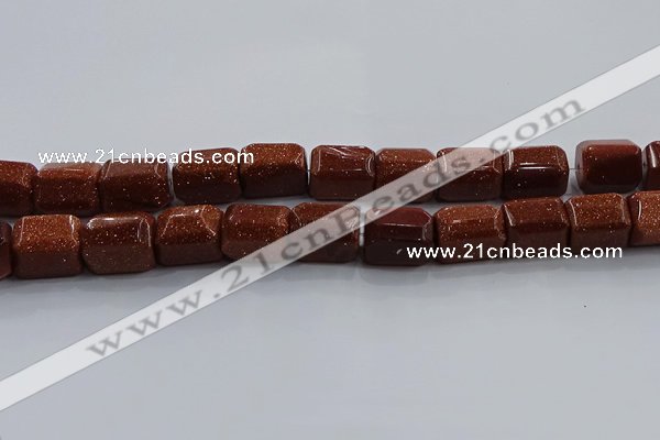 CNG6421 15.5 inches 15*20mm faceted nuggets goldstone beads