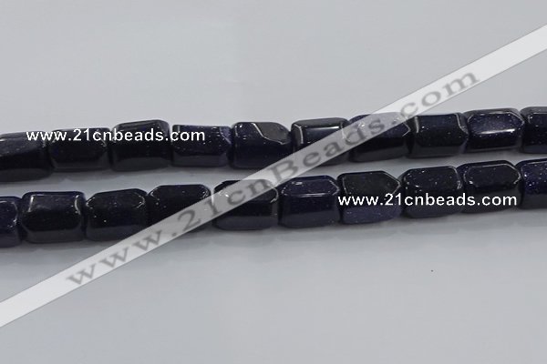 CNG6422 15.5 inches 15*20mm faceted nuggets blue goldstone beads