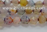 CNG6500 15.5 inches 6mm faceted nuggets agate beads wholesale