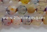 CNG6501 15.5 inches 8mm faceted nuggets agate beads wholesale