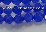 CNG6508 15.5 inches 6mm faceted nuggets blue agate beads